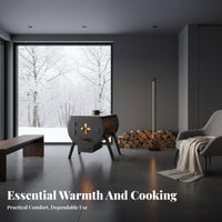 Winter Wood Stove, Indoor Heating heater, Thickened Manganese Steel, Multienergy source, Smokeless, Home Rural Use