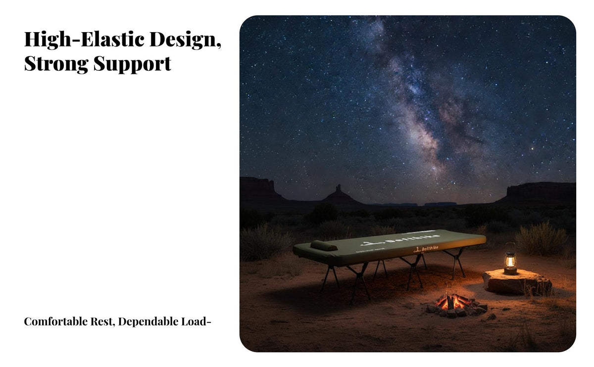 Inflatable Floating Bed, Foldable Camping Cot, Outdoor Portable High Elastic Air Mattress, Elevated Design