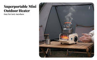 Outdoor Cassette Heater, Portable Mini Multifunctional Stove, Camping Tent, Fast Heating, Tea Cooking