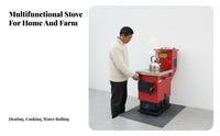 Heating Stove, 2026 Energy-Saving Reverse-Burn Wood doubleUse Boiler, Rural Radiator, Floor Heating Compatible