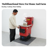 Heating Stove, 2026 Energy-Saving Reverse-Burn Wood doubleUse Boiler, Rural Radiator, Floor Heating Compatible
