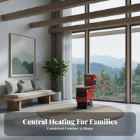 Heating Stove, 2026 Energy-Saving Reverse-Burn Wood doubleUse Boiler, Rural Radiator, Floor Heating Compatible