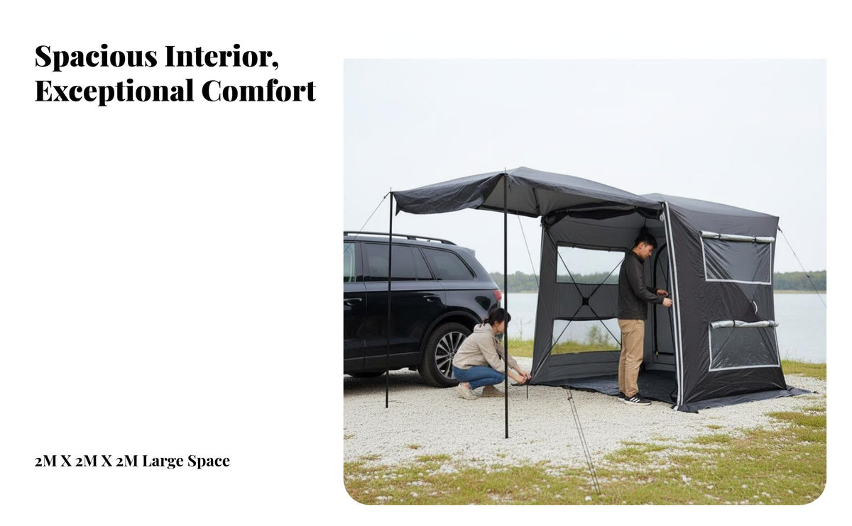 SUV Tail Tent, Outdoor Car Awning, Automatic Side Tent, Waterproof, Camping Extension