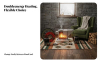 Wood Burning Stove, Indoor Smokeless Heater, Energy-Saving, Home Winter Heating