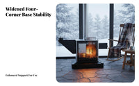 Dual-Fuel Wood Stove, Thickened Heating, Home & Rural Use, Stable Four-Leg Base, Explosion-Resistant Design