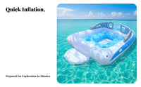 Inflatable Raft Boat for 6 People, Thickened Water mat, Multi-Person float Lounge