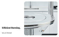Wood Burning Stove, Indoor Heating, Rural Home, Smokeless Gasification, double burning, Cast Iron Chamber