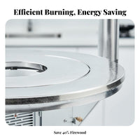 Wood Burning Stove, Indoor Heating, Rural Home, Smokeless Gasification, double burning, Cast Iron Chamber