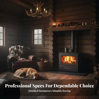 Wood Burning Fireplace, Indoor Heating Stove, Winter Home Heater for Rural, Villa, Guesthouse, Commercial Use