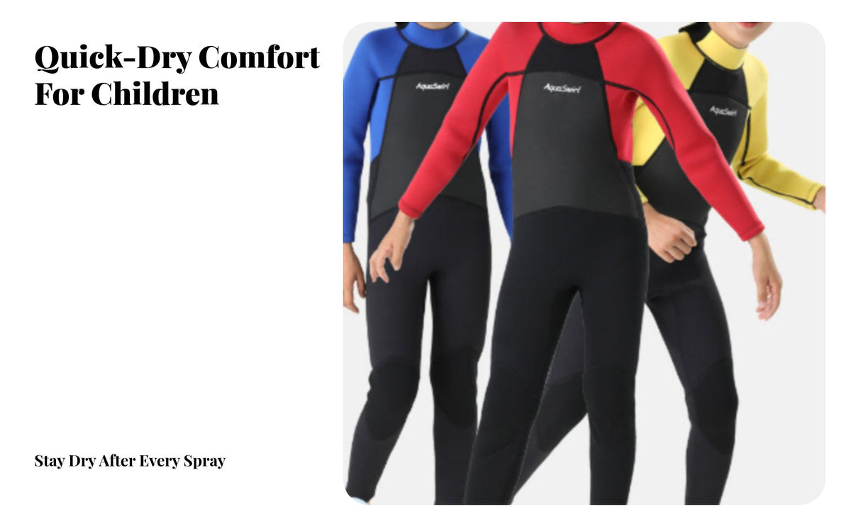 Kids Wetsuit, Boys Full full-length Swimsuit, Outdoor Sun Protection, Quick Dry, Long Sleeve, Thermal