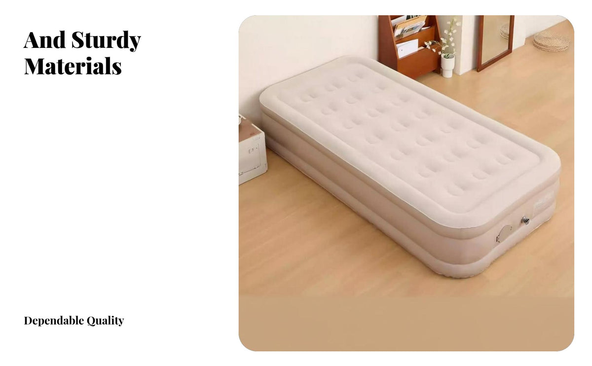 Inflatable Mattress, Automatic Air Bed, Double Level, Portable for Camping, Home