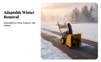 small winter clearing device, Hand-Push winter Removal Machine, Highperformance, Home Property Use, Anti-Slip Tires