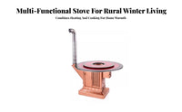 Wood Stove, Indoor Heating Stove for Winter, Rural Home Fireplace, Elevated Metal doubleenergy, Multi-Scene Use