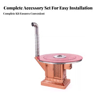 Wood Stove, Indoor Heating Stove for Winter, Rural Home Fireplace, Elevated Metal doubleenergy, Multi-Scene Use