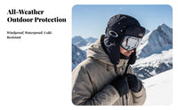 Ski Hat, Waterproof Windproof Earflap Hat, Unisex Warm Cycling winter cap