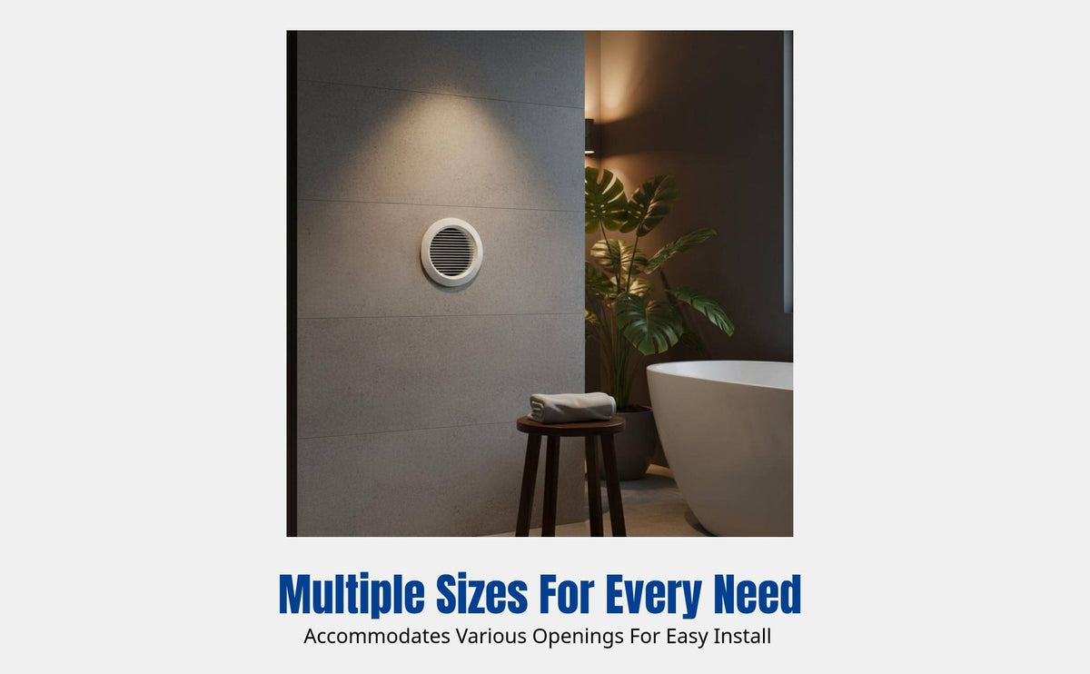 Round Vent Cover, Louvered Exhaust Outlet, Adjustable Ventilation, Central Air System, Clean Air