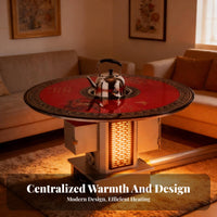 Energy-Saving Gasification Stove, Floor Heating Stove, Smokeless Fireplace, Home Wood Burning Heater