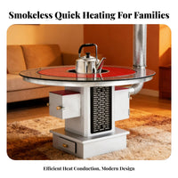 Energy-Saving Gasification Stove, Floor Heating Stove, Smokeless Fireplace, Home Wood Burning Heater