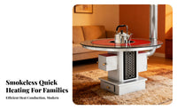 Energy-Saving Gasification Stove, Floor Heating Stove, Smokeless Fireplace, Home Wood Burning Heater