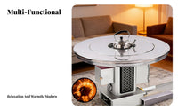 Energy-Saving Gasification Stove, Floor Heating Stove, Smokeless Fireplace, Home Wood Burning Heater