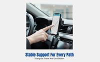 Aluminum Alloy Weighted Car Phone Holder, Universal Air Vent Mount, Metal Navigation Stand, Automatic Clamping