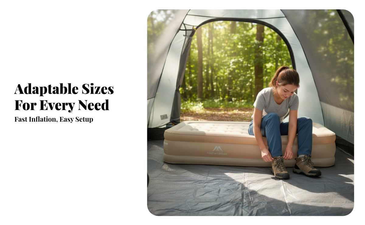 Inflatable Mattress, Automatic Air Bed, Portable Camping Sleeping Pad, Outdoor Tent, Single/Double, with Pillow