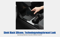 Futuristic Vehicle Armrest Box Silicone Wireless Charging Pad, Center Console Organizer, Car Interior Decoration