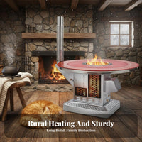 Wood Stove, Smokeless Gasification Heater, Thickened Stainless Steel, Indoor Winter Heating Table