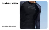 Men's Split Swimsuit, Long Sleeve Rash Guard, UPF50+ Sun Protection, Quick Dry, Surfing, Diving