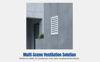 Aluminum Alloy Louvered Vent, Waterproof Outdoor Wall Grille, Rainproof for Air Conditioner