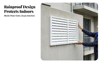 Aluminum Louvered Vent, Rainproof Grille, Outdoor Wall AC Cover