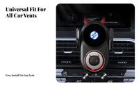 Devil Cartoon Car Phone Holder, Air Vent Mount, 15W Fast Charging, Universal