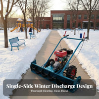 helical winter maintenance tool, small Hand-Push High Power winter Removal Machine, Steel Auger, Multi-Scene Use