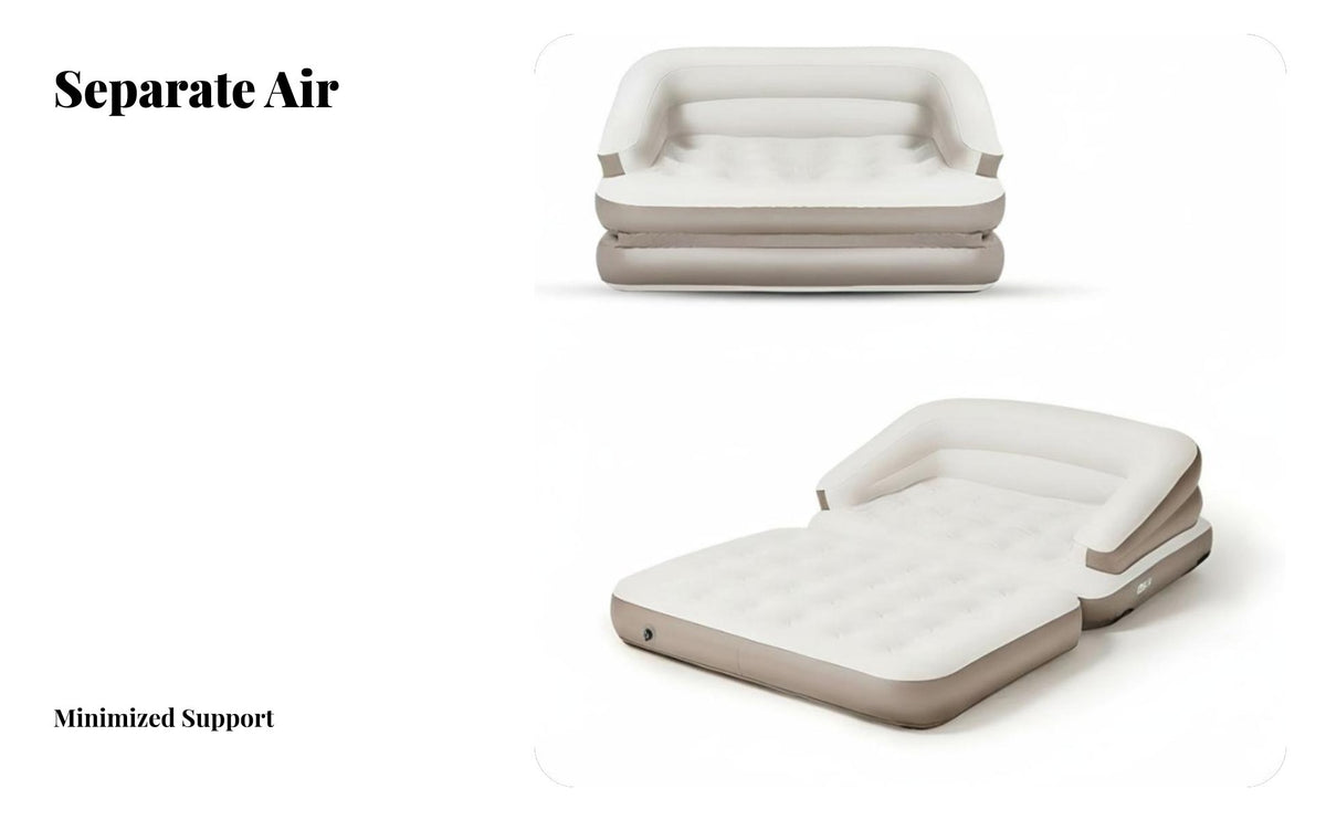 Inflatable Mattress Sofa, Portable Folding Outdoor Camping Air Bed, Multi-Scene 5-in-1 Design