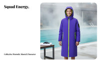 Winter Coat, Thickened Hooded average-Length Jacket, Coldresistant Warm Outerwear for children Adults