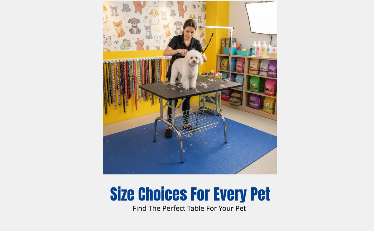 Stainless Steel Pet Grooming Table, Portable Foldable Bathing & Hair Cutting Station for Cats and Dogs, Multi-Use