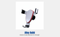 Weighted Triangle Car Phone Holder, Universal Air Vent Mount, Stable Support