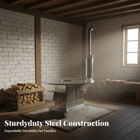 Heating Stove, Energy-Saving Smokeless Gasification Stove, Indoor Rural Wood Burning Fireplace
