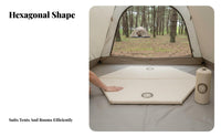 Camping Inflatable Mattress, Outdoor Hexagonal Air Bed, Automatic Inflation, Quiet Sponge design