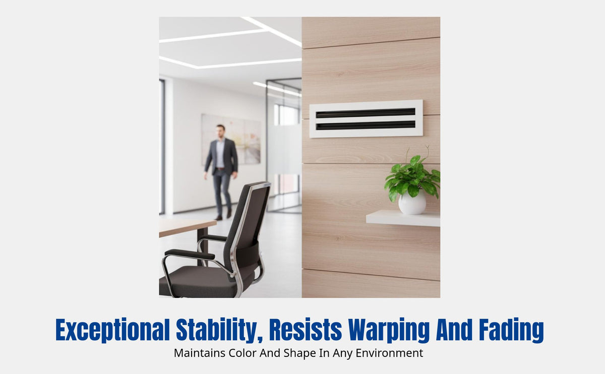 Aluminum Alloy Central Air Conditioning Linear Slot Diffuser, Talon-Shaped, External Cover, Modern Minimalist Design