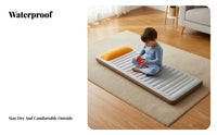 Thickened Foldable Inflatable Mattress, High-Rise Air Bed, Outdoor Camping, Home, Built-In Pump, Quick Inflation,