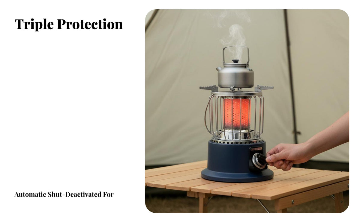 Outdoor Multifunctional Heater, Portable Camping Stove, Water Boiler, Tea Cooker, BBQ & Hot Pot cooker