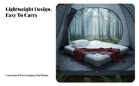 Inflatable Air Mattress, Outdoor Flocked Sleeping Pad, Double Folding Air Bed for Camping, outdoor meal, Portable, Multiple Sizes