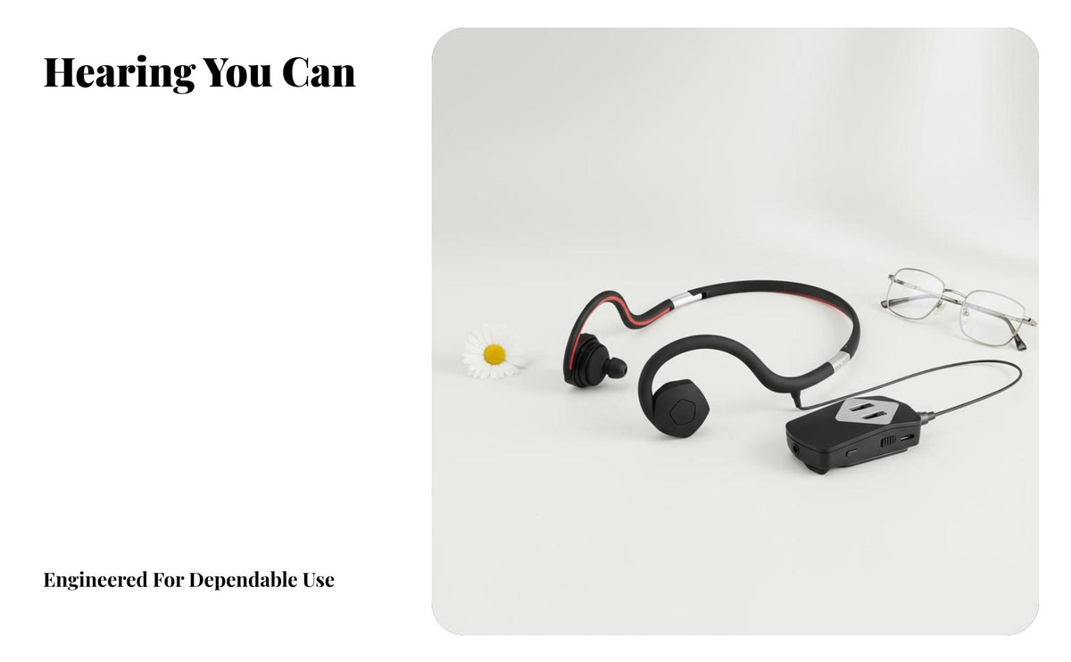 Bsingle Conduction Hearing Aid for Seniors, High Volume, Left/Right Adjustment, Unified
