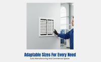 Commercial Louvered Air Outlet Double-Tier Vent, Electric Automatic Opening for Cooling Fan, Multiple Sizes
