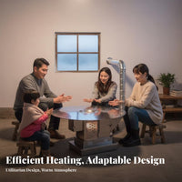 Stainless Steel Heating Stove, Thickened Indoor Smokeless Wood & Coal doubleUse, quick Heating
