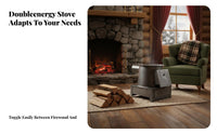 Large Wood Stove, Indoor Heating Fireplace, Steel Construction, Winter Home Use