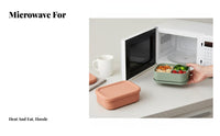 Silicone Food Storage Container, Food Grade, Microwaveable, 3 Compartments