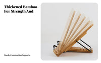 Adjustable Bamboo Book Stand, Multi-Size Holder, Minimalist Home Decor