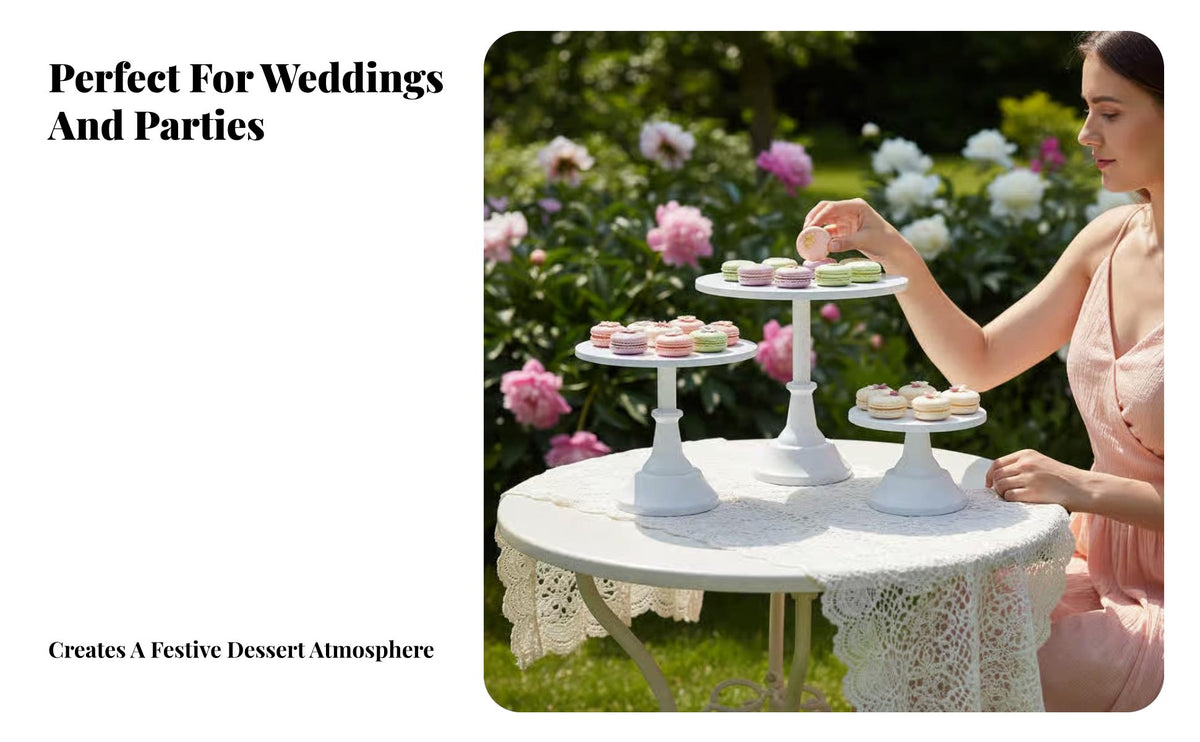 Wedding Iron Cake Stand, Party Dessert Display, Low Plate Set, Vintage Style